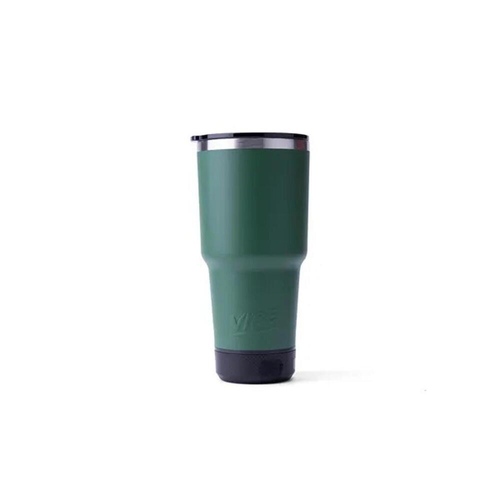 Dark Green Vibe 28oz Stainless Steel Tumbler with Power Bank